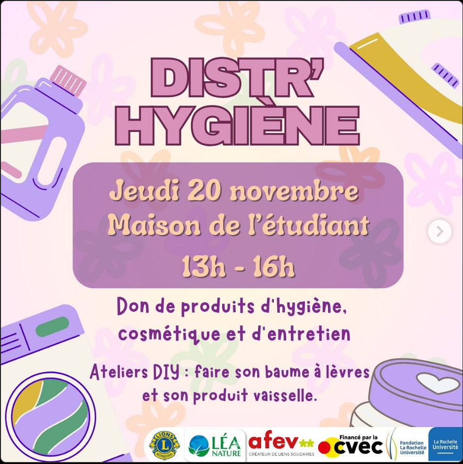 Distribution solidaire & ateliers DIY à la Maison de l'Étudiant